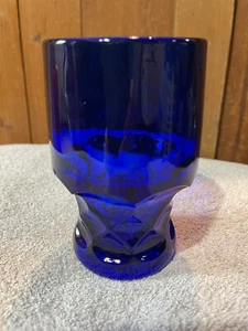 Vintage Hazel Atlas Georgian Blue Cobalt Glass Tumbler Replacement 5.5" tall - Picture 1 of 4