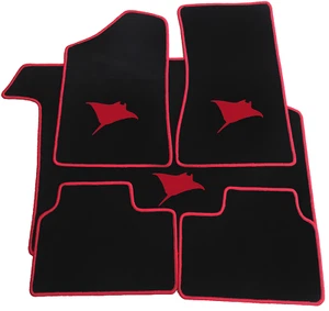 Velours floor mats for Opel Manta B 1975-1988 Kit incl. trunk carpet red MANTA - Picture 1 of 2