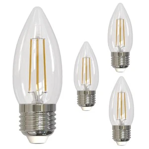 4Pack LED Chandelier Filament Light Bulb, 5.5W(60W), 2700K, 500LM, B11 - Picture 1 of 7