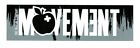 MOVEMENT SKIS THE FREESKI COMPANY BLACK AND WHITE APPLE LOGO STICKER 4.75", NEW!