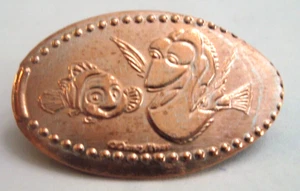 DISNEYLAND RESORT DR0248 - Nemo & Dory -- elongated zinc penny - Picture 1 of 2