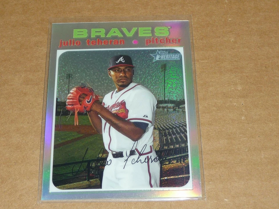 2020 Topps Heritage Chrome JULIO TEHERAN REFRACTOR BRAVES /571 S8019 - Image 1 of 1
