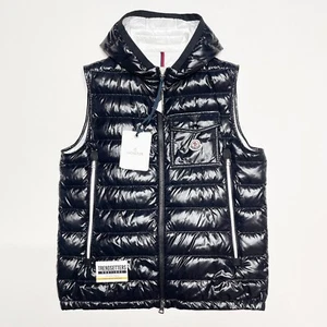GILET GILET 100% AUTENTICO MONCLER NERO RAGOT GIACCA TAGLIA 4 LARGE UOMO L XL 3 - Foto 1 di 10