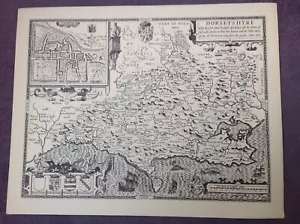 DORSETSHYRE County Map in 1610 by John Speed - Uncoloured - Picture 1 of 2