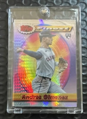 🔥 32/35 SSP🔥Andres Gimenez Rookie 2021 Topps Finest💥Flashbacks💥RC Refractor - Image 1 of 4