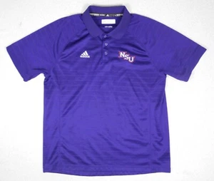 Adidas Men’s Northwestern State Demons Purple Polo Golf Shirt Size Large - Picture 1 of 6