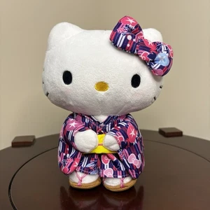 Hello Kitty Wearing Purple & Pink Kimono with Yellow Bow - No Tags - Picture 1 of 8
