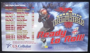 2003 QUAD CITY STEAMWHEELERS ARENA FOOTBALL SCHEDULE MAGNET- US CELLULAR - Picture 1 of 1