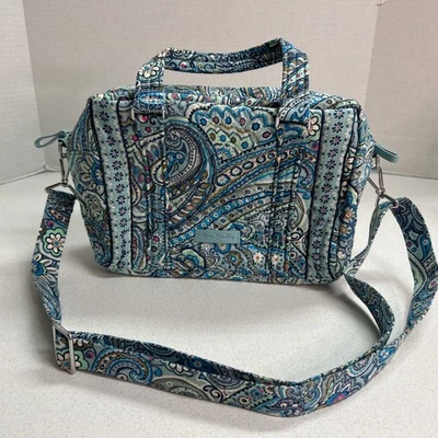 Vera Bradley Daisy Dot Paisley 挎包 手提包 钱包 已停产 双手柄肩带 — 第 1/4 张图片