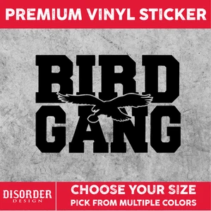 BIRD GANG PHILADELPHIA [VINYL STICKER]-for WINDOW-LAPTOP-FOLDER-U PICK COLOR/SZE - Picture 1 of 6
