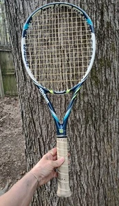 Wilson BLX Juice 100s Tennis Racket Racquet 4 1/2 Spin Effect Blue, 100 Sq In - Picture 1 of 18