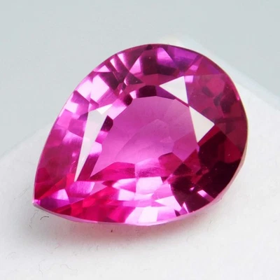 Certified 14.90 Ct Natural Mogok Pink Tourmaline Pear Cut Loose Gemstone - Image 1 of 4