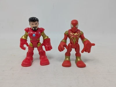 Lote de figuras Playskool Marvel Super Hero Adventures IRON MAN, IRON SPIDER Foto 1 de 4