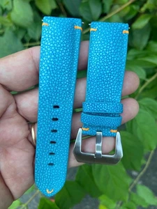 Blue Stingray Watch Strap Band 14mm 16mm 17 18mm 19mm 20mm 21mm 22mm 24mm 26mm - Picture 1 of 9