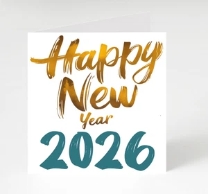 Happy NEW YEAR 2026 CARDS pack of 9, 9X 2026 New Year cards - Picture 1 of 3