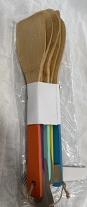 Set di utensili in bambù marrone/colore 5 pezzi nuovi senza etichette B2 - Foto 1 di 4