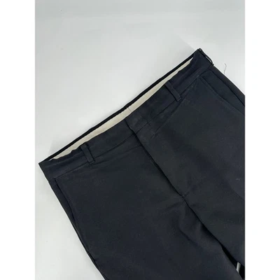 Pantalones de vestir vintage de poliéster con frente plano negro para mujer talla 32x28 hechos en EE. UU. Foto 1 de 4