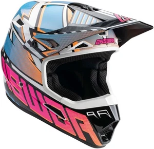 Answer AR3 Rapid Youth MX Offroad Helmet Blue/Orange - Picture 1 of 3