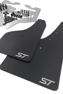 rallyflapZ | Schlammklappen Menge 4 PASST: Ford Fiesta Mk8/8,5 ST schwarz 3,2 mm PVC ST-SF - Bild 1 von 3