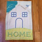 Home is Where the Heart is Garden Flag 11x17 Embroidered House Bird Tree