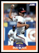 1989 Score Bud Black Cleveland Indians #404