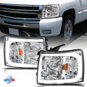 For 2007-2013 Chevy Silverado 1500 2500HD 3500HD Headlights LED Bar Front Lamps - Picture 1 of 12