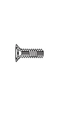 6-32 x 1/2" 82° Flat Head Screw Slotted Nylon Metal Core Fastener S33003 - Image 1 of 4