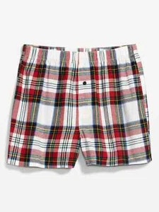 Pigiama boxer nuovi con etichette vecchio blu navy bianco tartan a quadri flanella salotto da uomo XXL - Foto 1 di 1