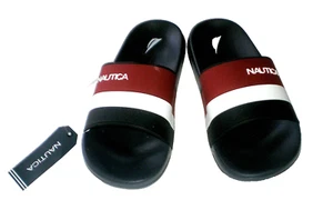 Neu mit Etikett Nautica marineblau/weiß/rot Sandalen Pantoletten Herren Größe 7 - Bild 1 von 3