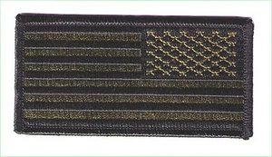 United States flag 4x2 black/green reverse stars right TOBY patch   - Picture 1 of 1