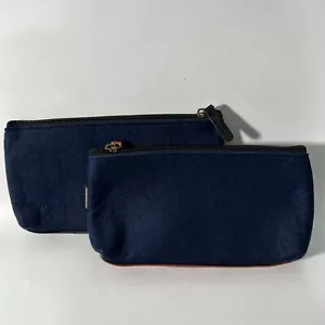 ProCase X 2, Bleistifttasche Stifteetui, marineblau, Filz Studenten Schreibpapier Etui Reißverschluss - Bild 1 von 6