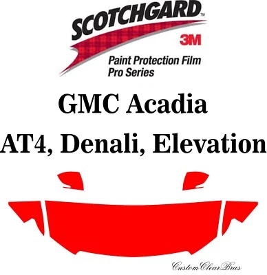 3M Paint Protection Film Pro Series Clear Bra Shield 2024 2025 GMC Acadia - Image 1 of 3