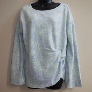 Out From Under Urban Outfitters Super Soft Knot Pullover Small Blue Scroll Print - Picture 1 of 3