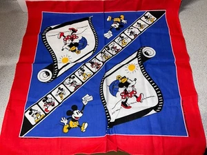 Vntg Walt Disney Mickey Minnie Mouse  Woronowicz Handkerchief Scarf Bandana  - Picture 1 of 8