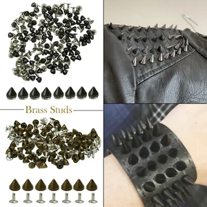 6,5 mm hágalo usted mismo Tachuelas Punk Remaches Alfileres para Ropa Zapatos Bolsos Carteras Collares Perro Gorras - Imagen 1 de 17