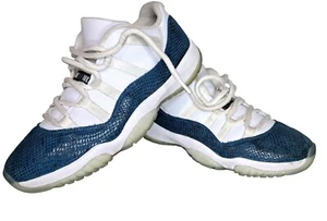 Jordan 11 XI pelle di serpente retrò blu navy 2018 CD6866-102 taglia 8 - Foto 1 di 12