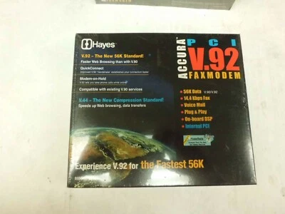 NEW HAYES PCI MODEM V.92 V.90 FACTORY BOX 56K 14.4 FAX - Image 1 of 4