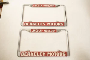 Par de marcos de matrícula Berkeley Motors Lincoln Mercury (O2L/JSF6) marco rojo - Imagen 1 de 6