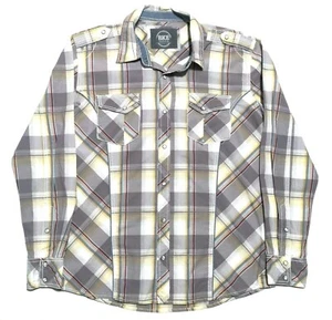 BKE Pearl Snap Western Hemd Herren L Langarm Mehrfarbig Kariert Rockabilly EUC - Bild 1 von 3