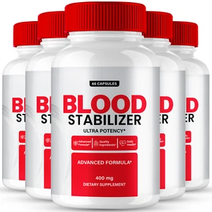 (5 Pack) Blood Stabilizer Capsules - Advanced Blood Health Support Formula Pills - Picture 1 of 3
