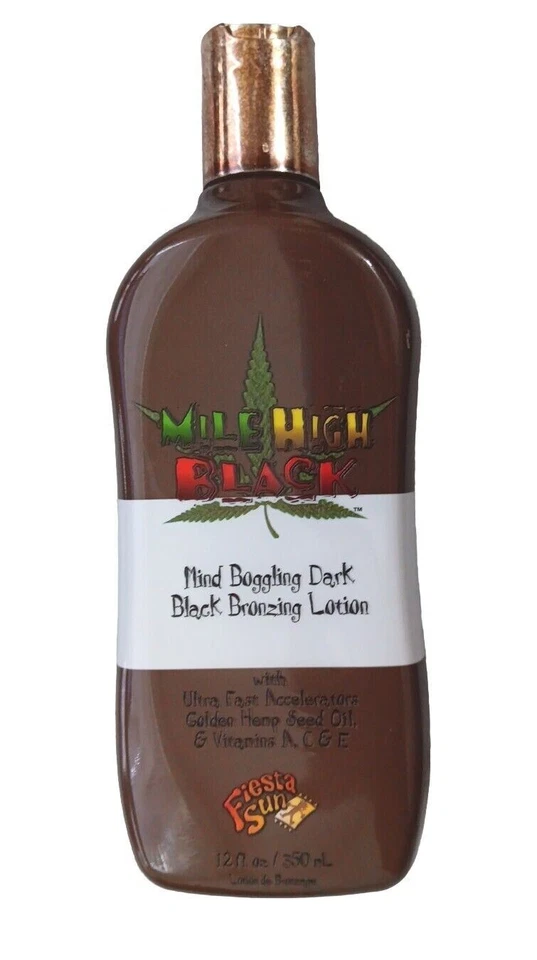 ЛОСЬОН ДЛЯ ЗАГАРА MILE HIGH BLACK DARK BRONZER БРОНЗИРУЮЩИЙ ОТ FIESTA SUN 12 унций - Изображение 1 из 2