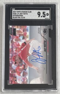 2022 Topps Stadium Club Joey Votto Auto /25 Black Foil Autograph Card SGC 9.5