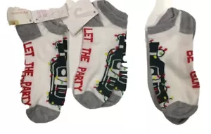 Xhilaration Womens Let The Party Be Gin Low Cut Holiday Ankle Socks 3 Pairs NWT - Picture 1 of 5
