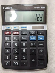  LS-120TS ~ Calculadora Canon 12 dígitos alimentada por energía solar - Imagen 1 de 6