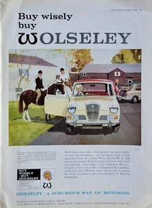 Anuncio de automóvil británico Wolseley Hornet Mk II 1963 vintage - Imagen 1 de 1