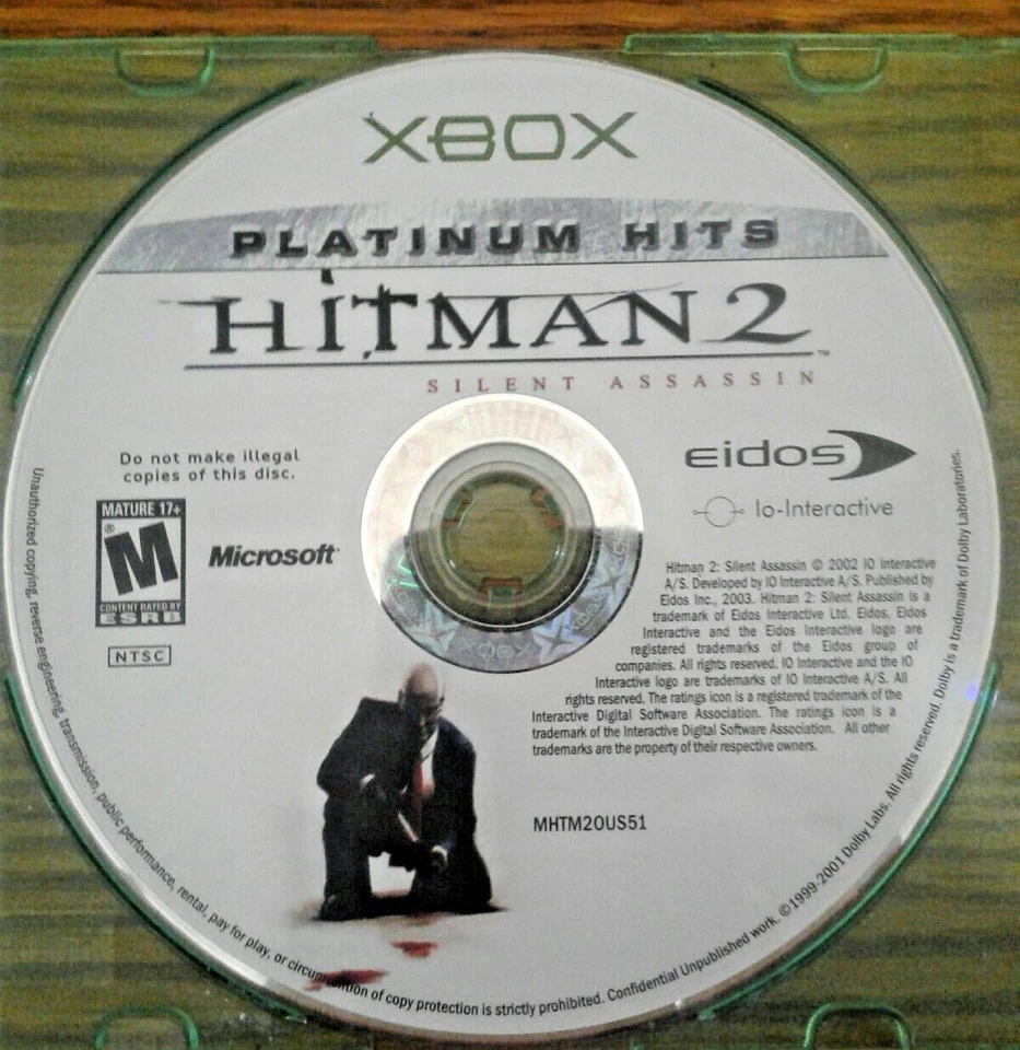 Hitman 2 Silent Assassin Microsoft Xbox TESTED Free Same Day Ship Canada - Image 1 of 1