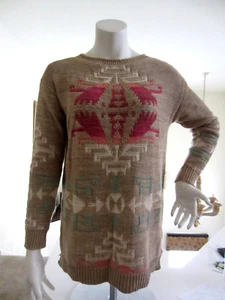 Maglione donna Lauren Ralph Lauren maglia azteca indiana sud-occidentale taglia PM $155 - Foto 1 di 8