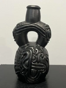 VINTAGE HANDMADE CHIMU BURIAL BOWL,SOUTH AMERICA - Picture 1 of 11