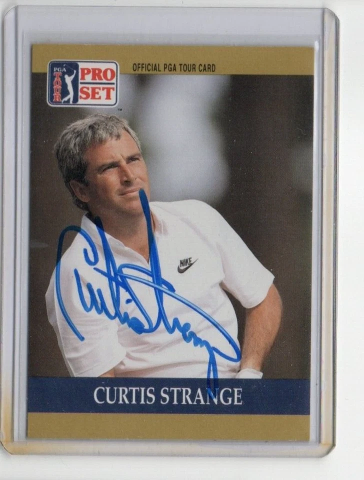 JUEGO PROFESIONAL CURTIS STRANGE PGA GOLF 1991 IP/TTM AUTÓGRAFO AUTOMÁTICO Foto 1 de 1
