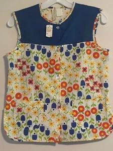 Mädchen 10-12 Vintage Künstler Kittel Flower Power 60er Retro Dollar General Neu mit Etikett - Bild 1 von 7